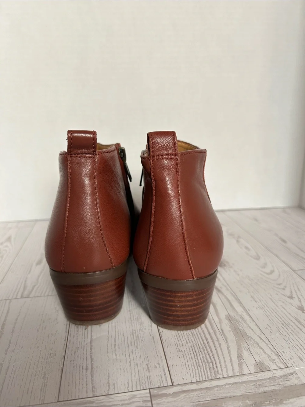 J. Crew Women's Chestnut Leather Ankle Booties